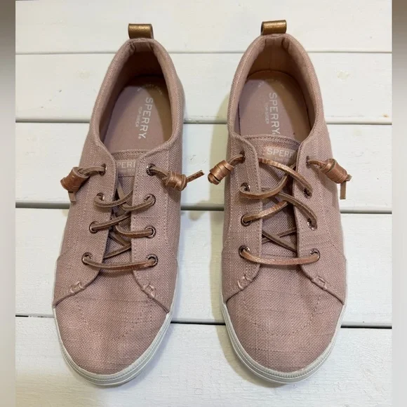 Sperry Women's Crest Vibe Two Tone Rose Sneakers Size 8.5 - Picture 2 of 10